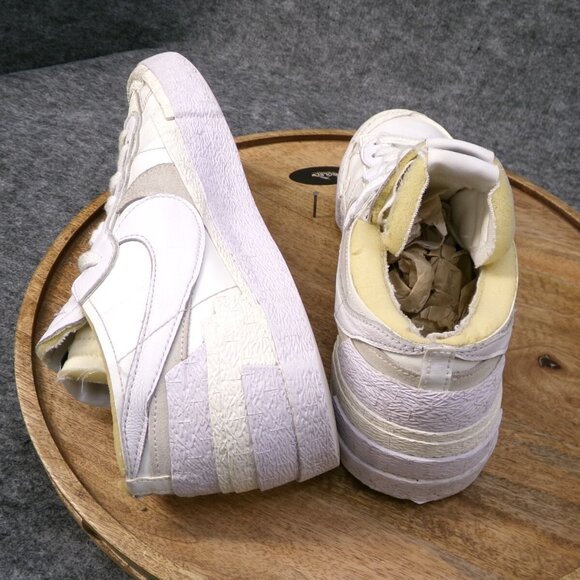 Sacai x Nike Blazer Men's Low White Sail Sneakers Shoes DM6443-100 Size 12 US - Picture 1 of 7